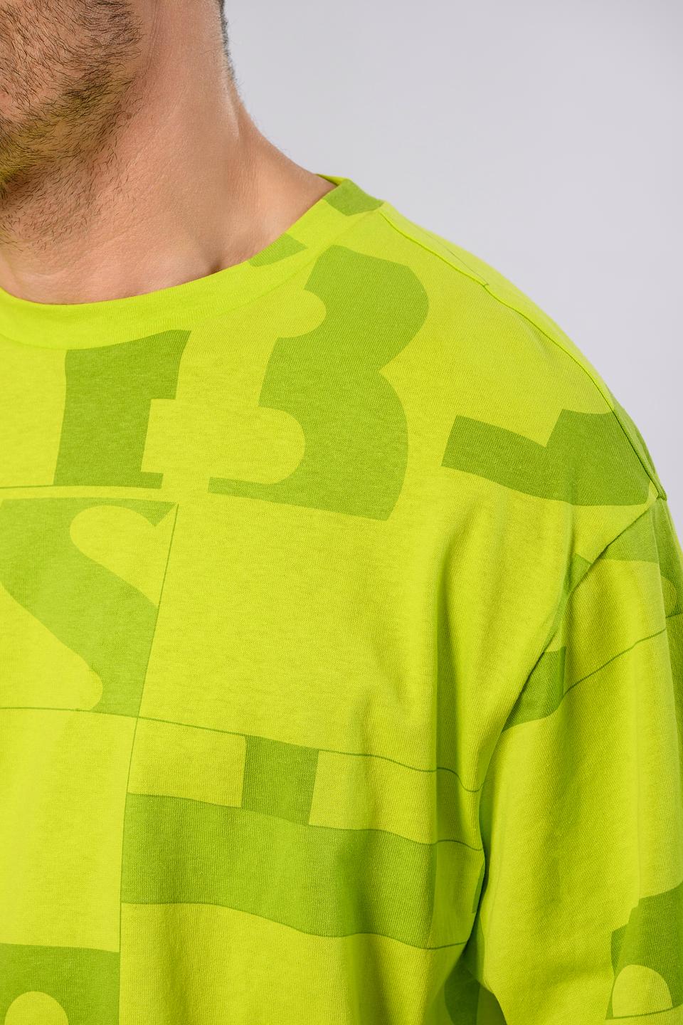 Футболка Boss Green с принтом лайм