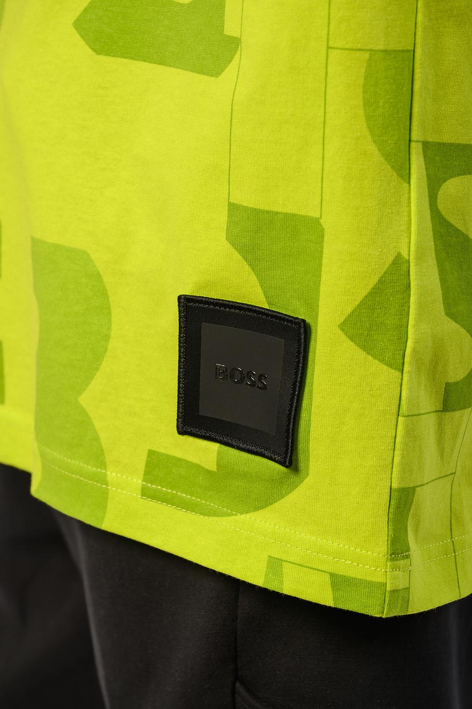 Футболка Boss Green с принтом лайм