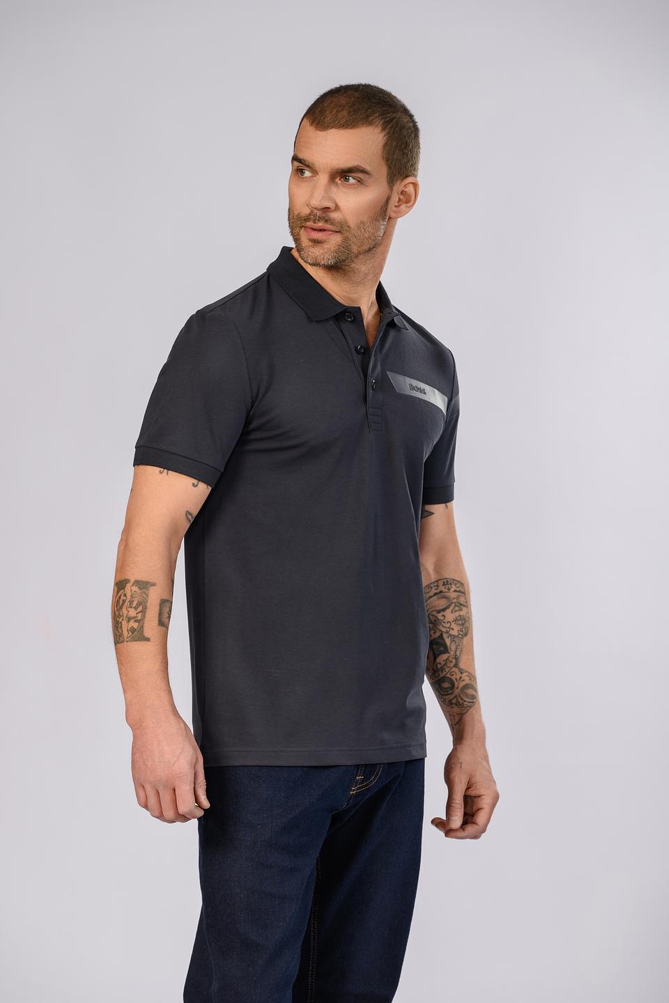 Поло Boss Green тёмно-синее