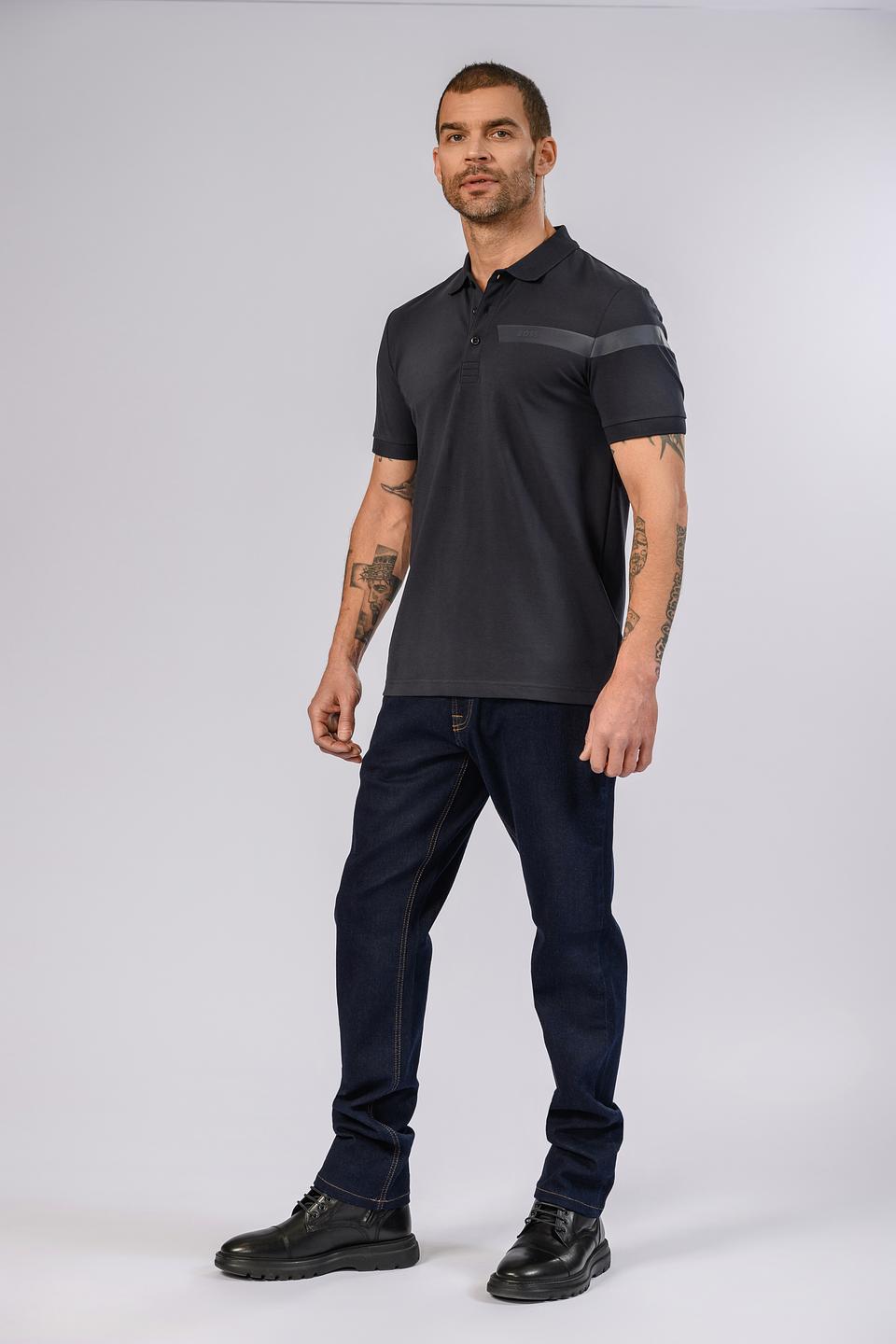 Поло Boss Green тёмно-синее