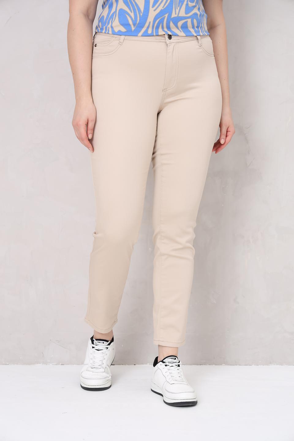 Джинсы Lebek бежевые Slim Fit