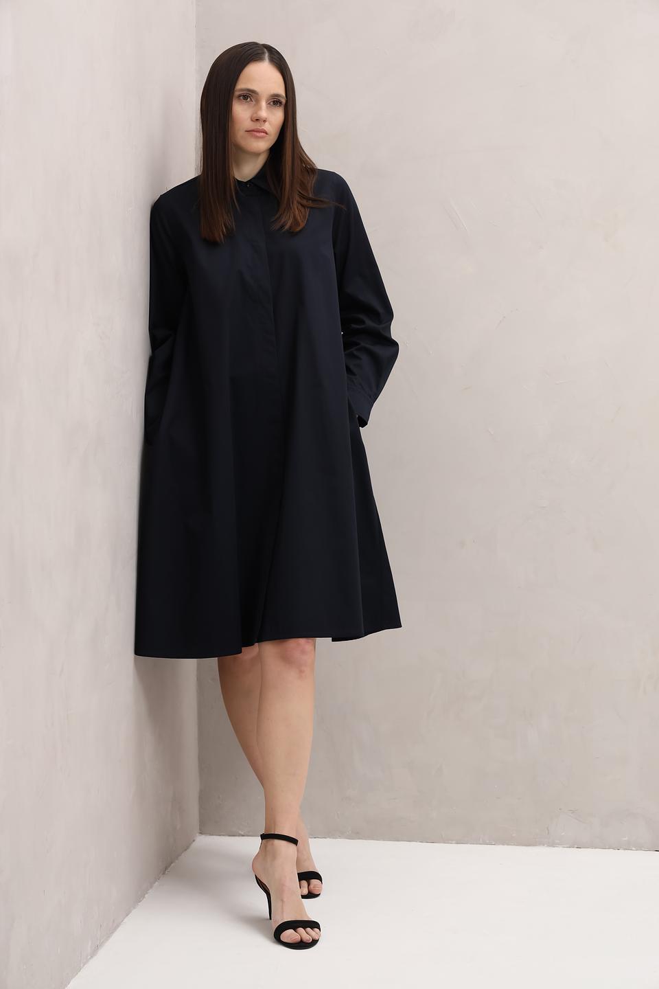 Платье рубашка Margittes тёмно-синее