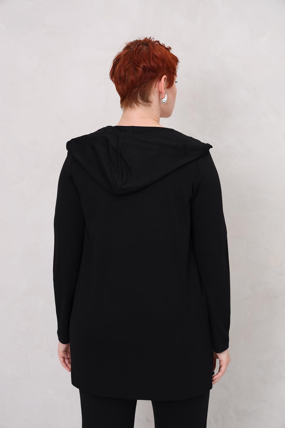 Жакет Via Appia чёрный с капюшоном