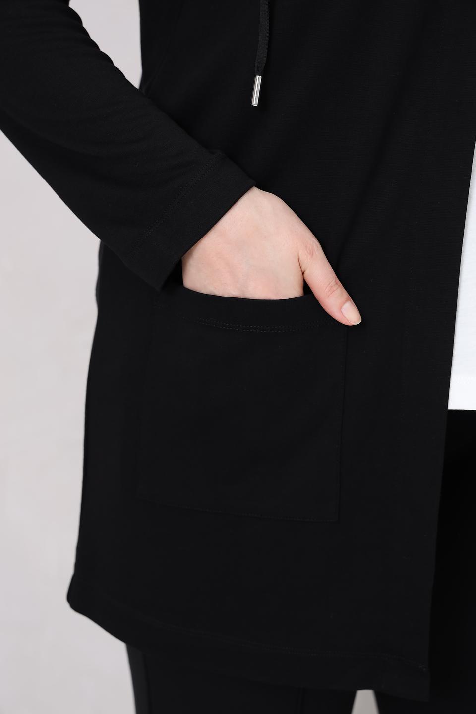 Жакет Via Appia чёрный с капюшоном