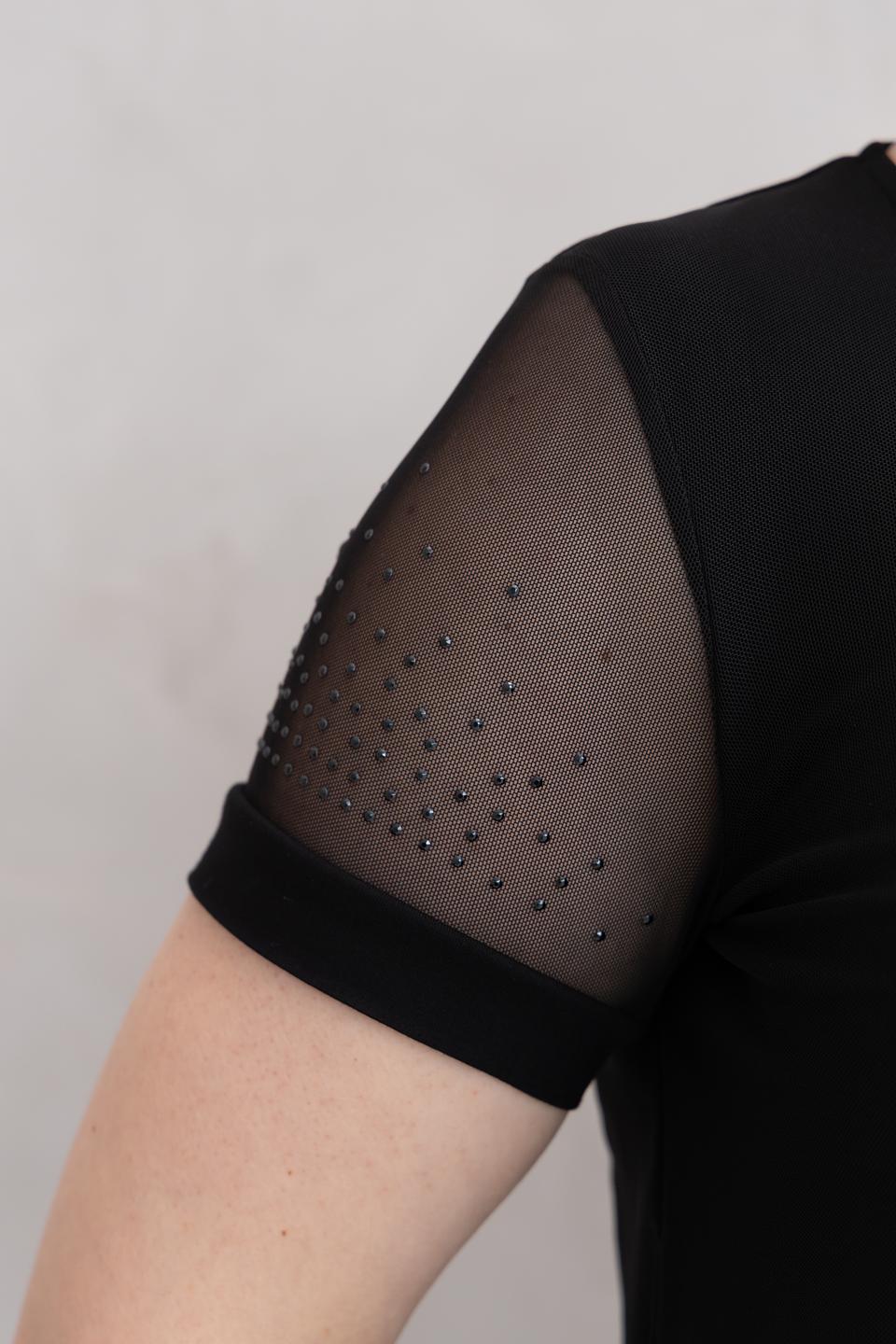 Блуза Doris Streich с вышивкой чёрная