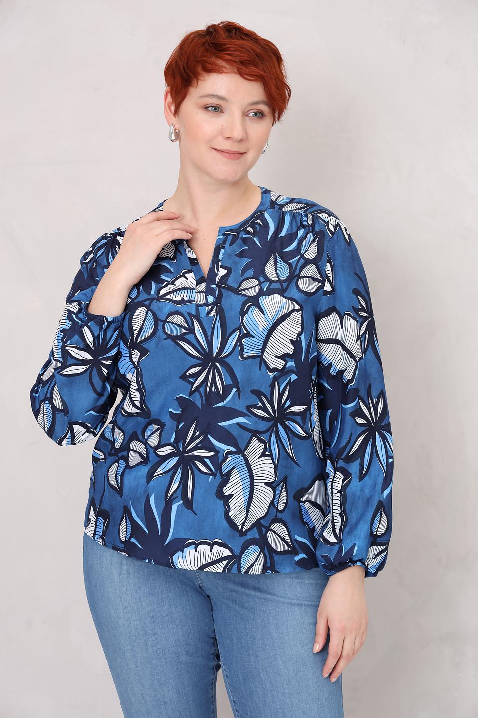 Блуза Rabe collection с тропическим принтом