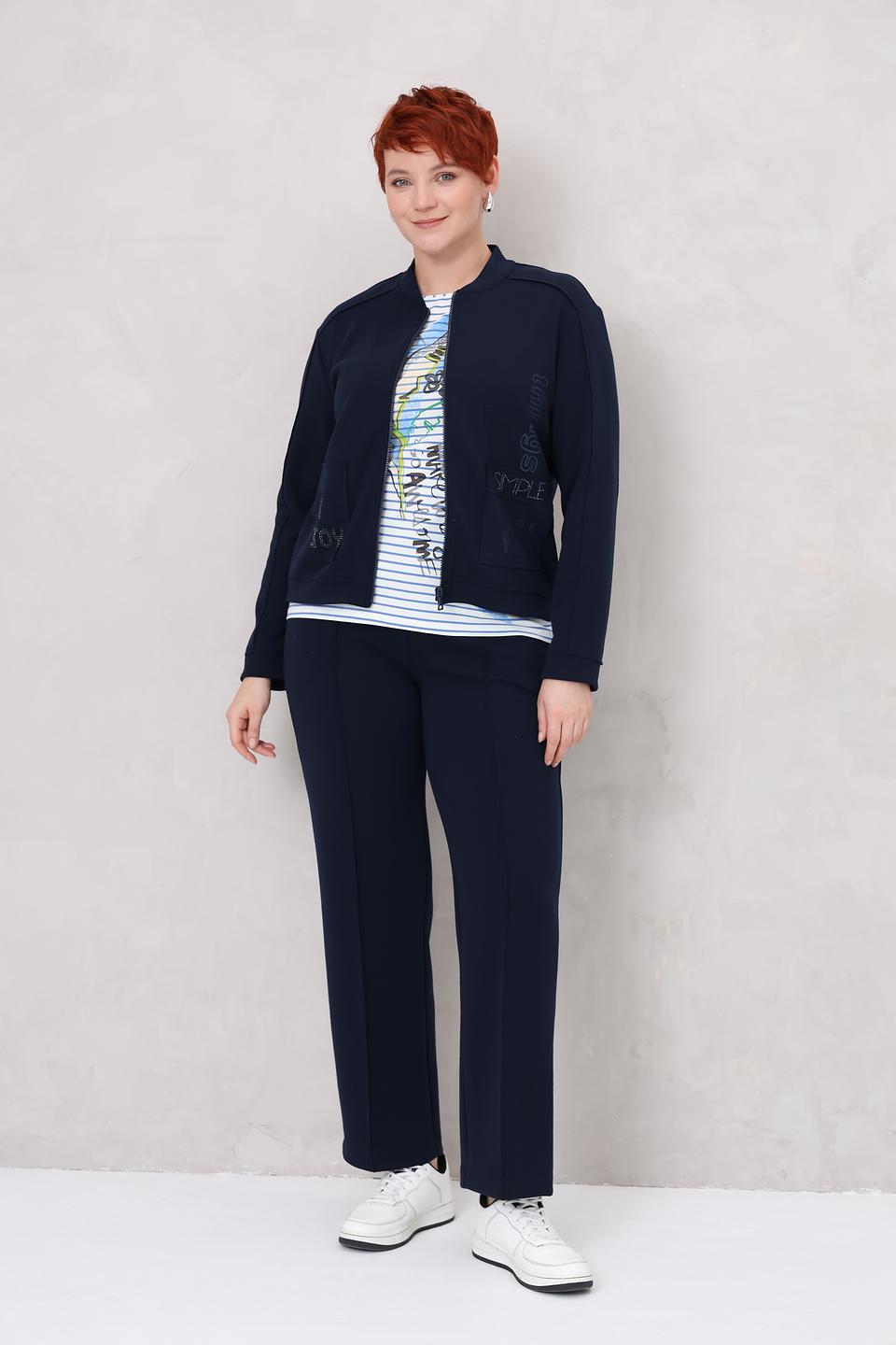 Жакет Rabe collection синий с вышивкой