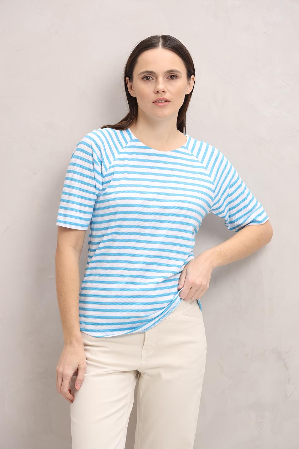 Футболка Bianca в полоску голубую