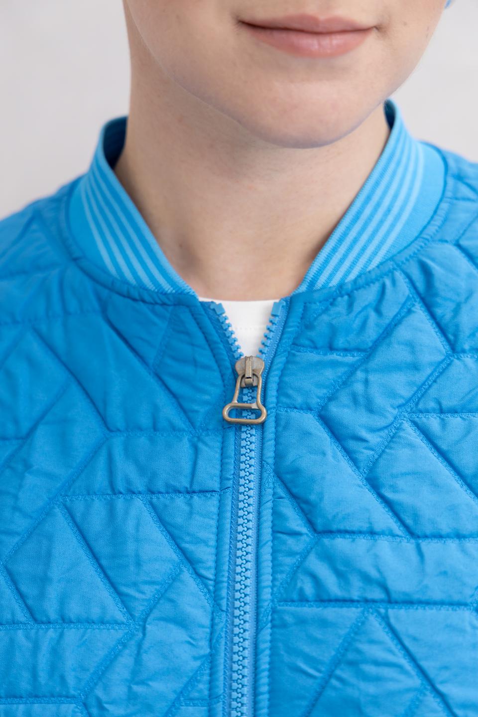 Пальто Bianca стеганое голубое