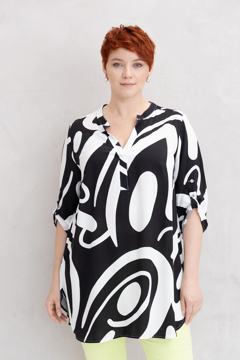 Блуза Doris Streich с абстрактным принтом