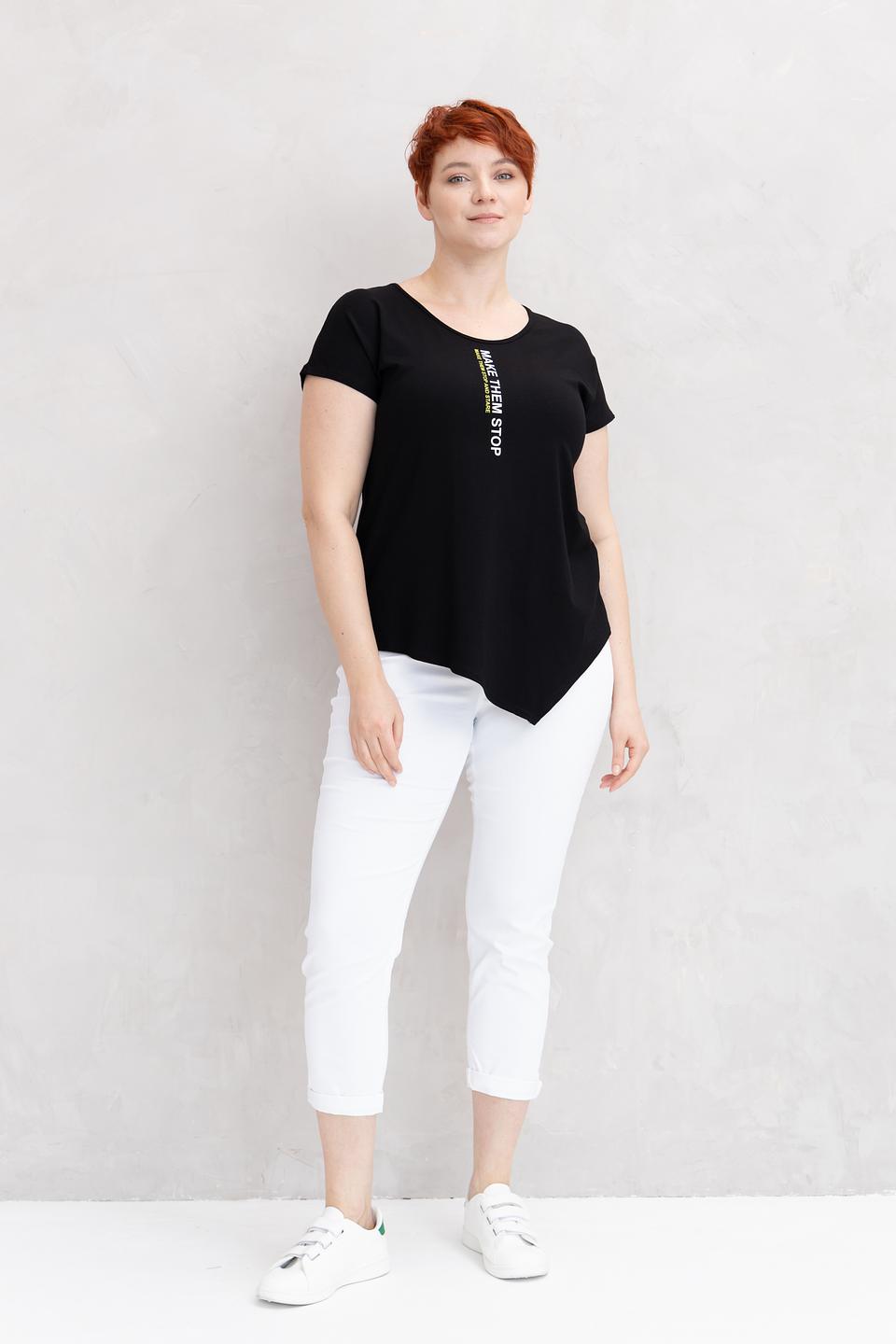 Футболка Doris Streich с принтом чёрная