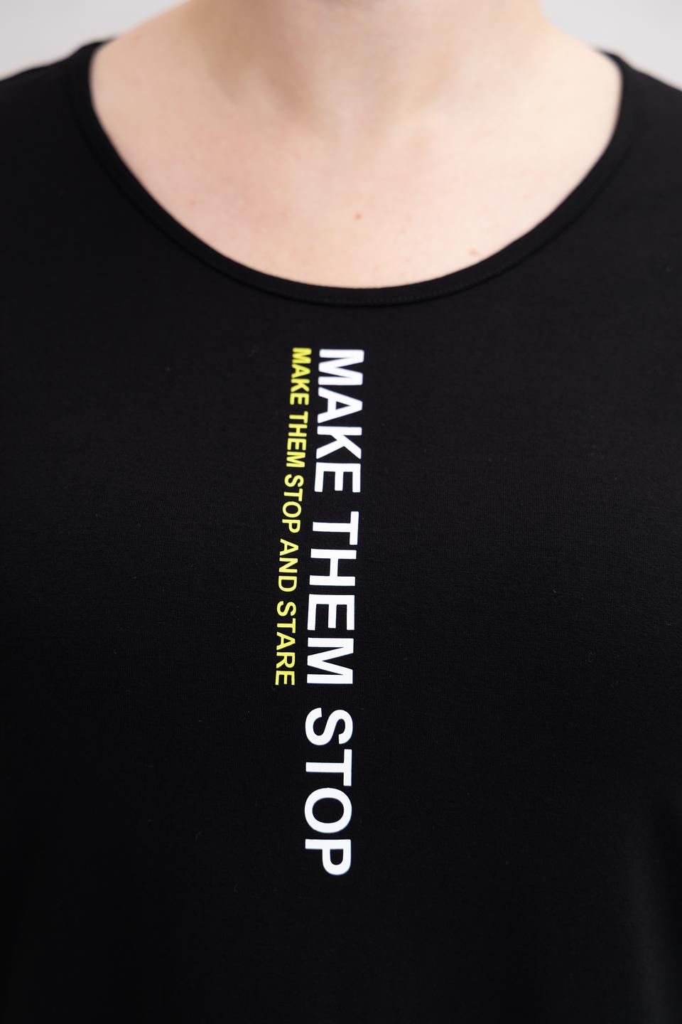 Футболка Doris Streich с принтом чёрная