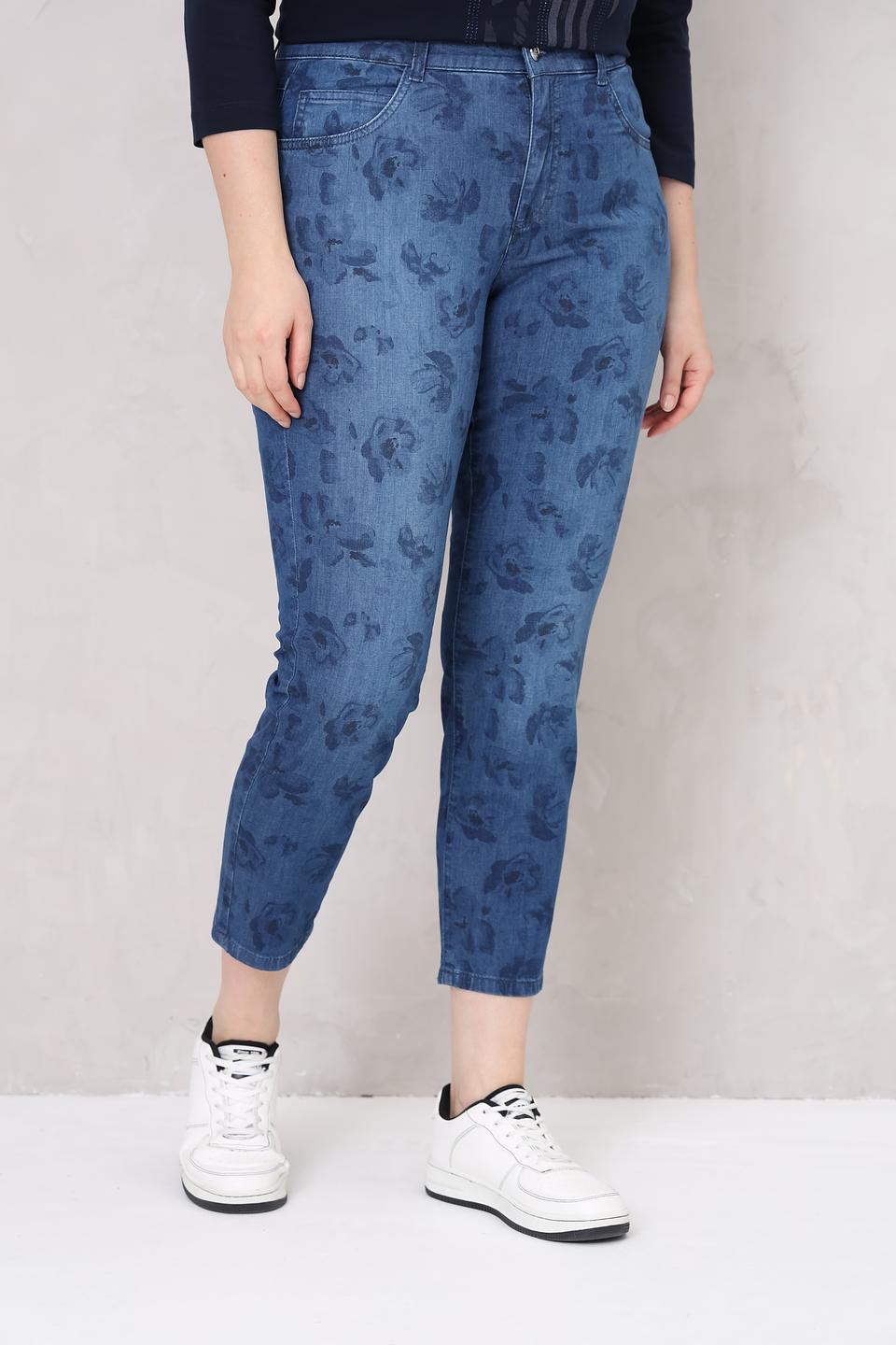 Джинсы Rabe collection с цветочным принтом
