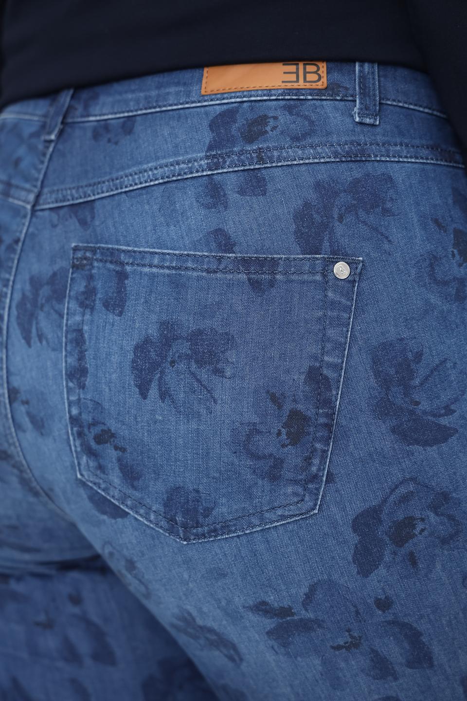 Джинсы Rabe collection с цветочным принтом