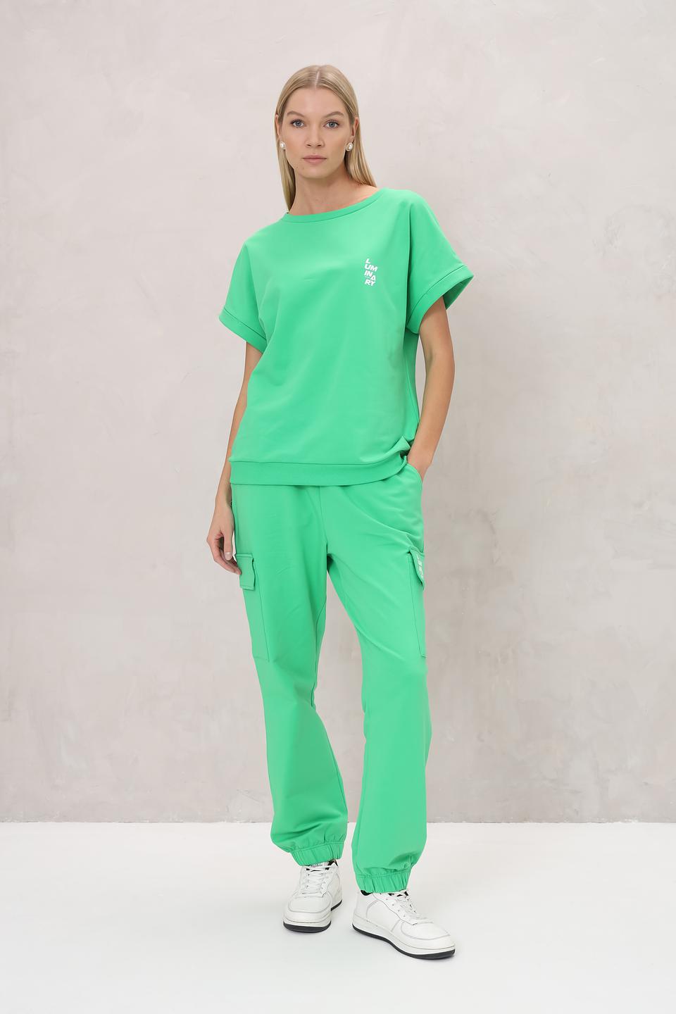 Пуловер UNQ женский лайм с логотипом