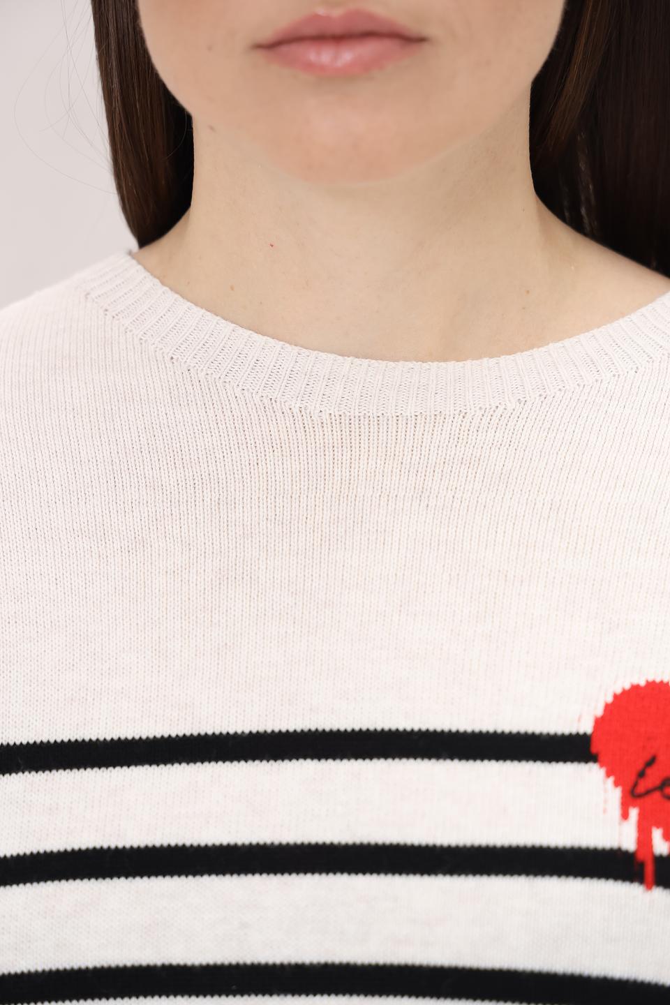 Пуловер Oui в полоску