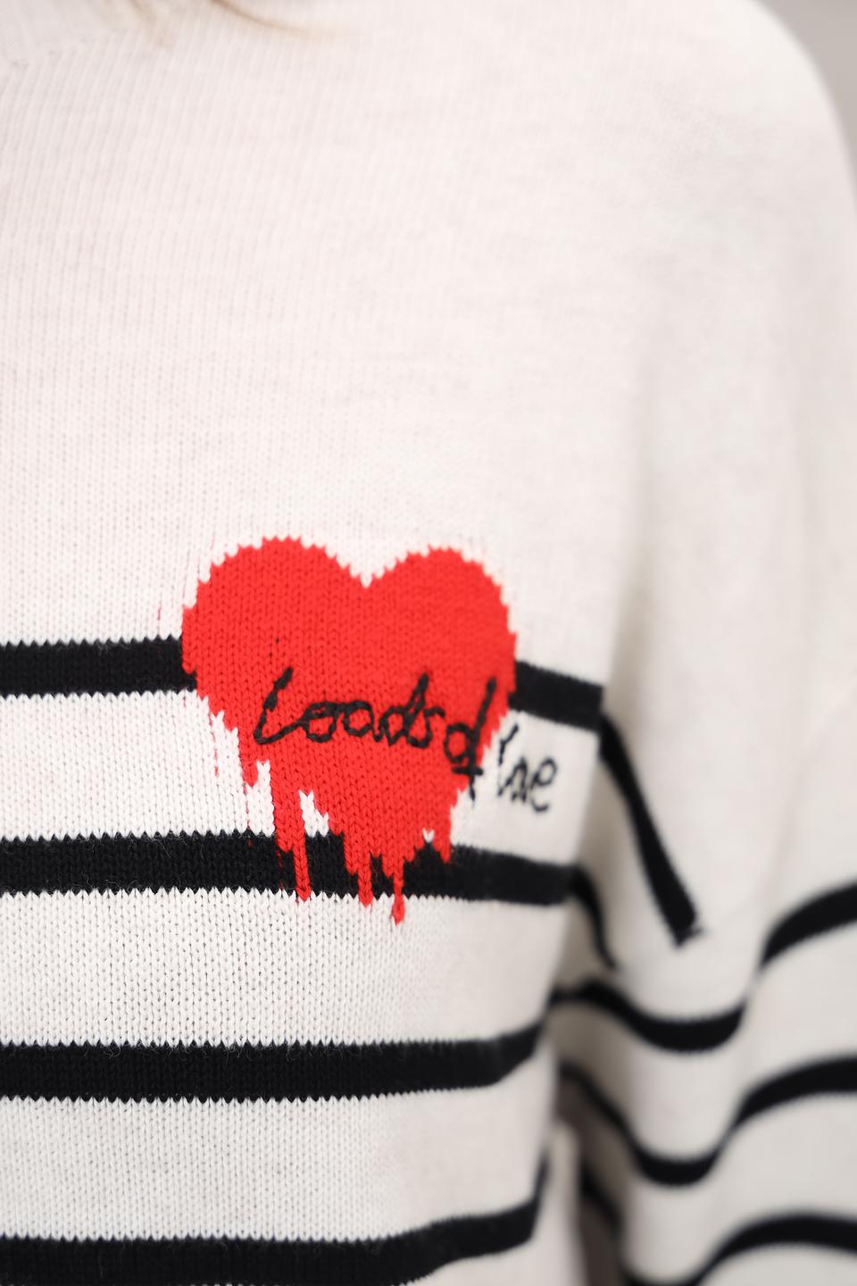 Пуловер Oui в полоску