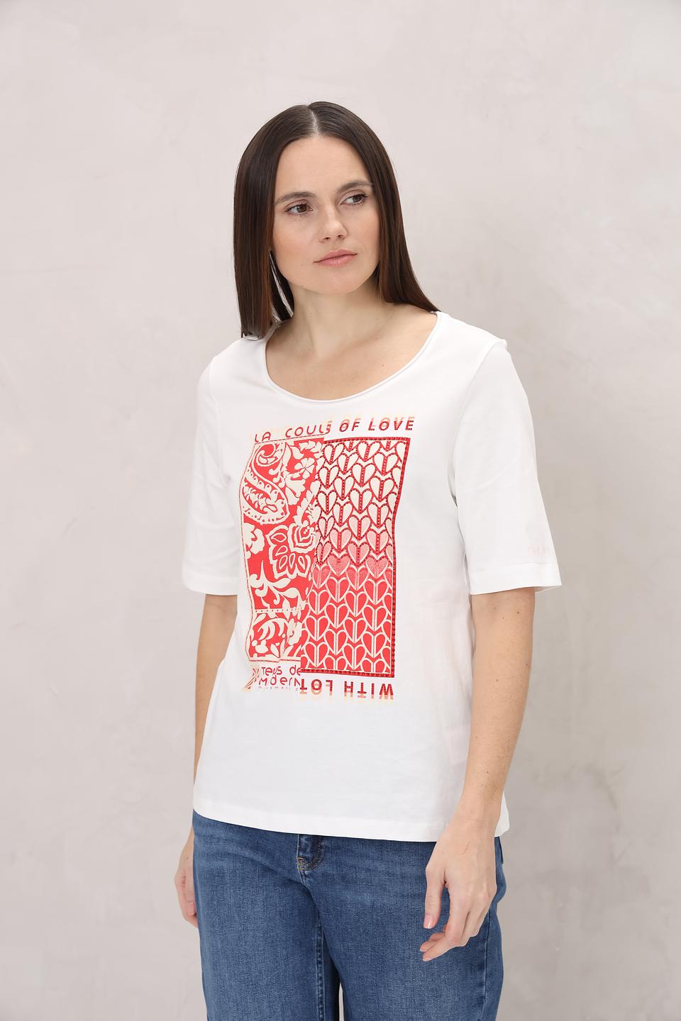 Футболка Oui с принтом красный