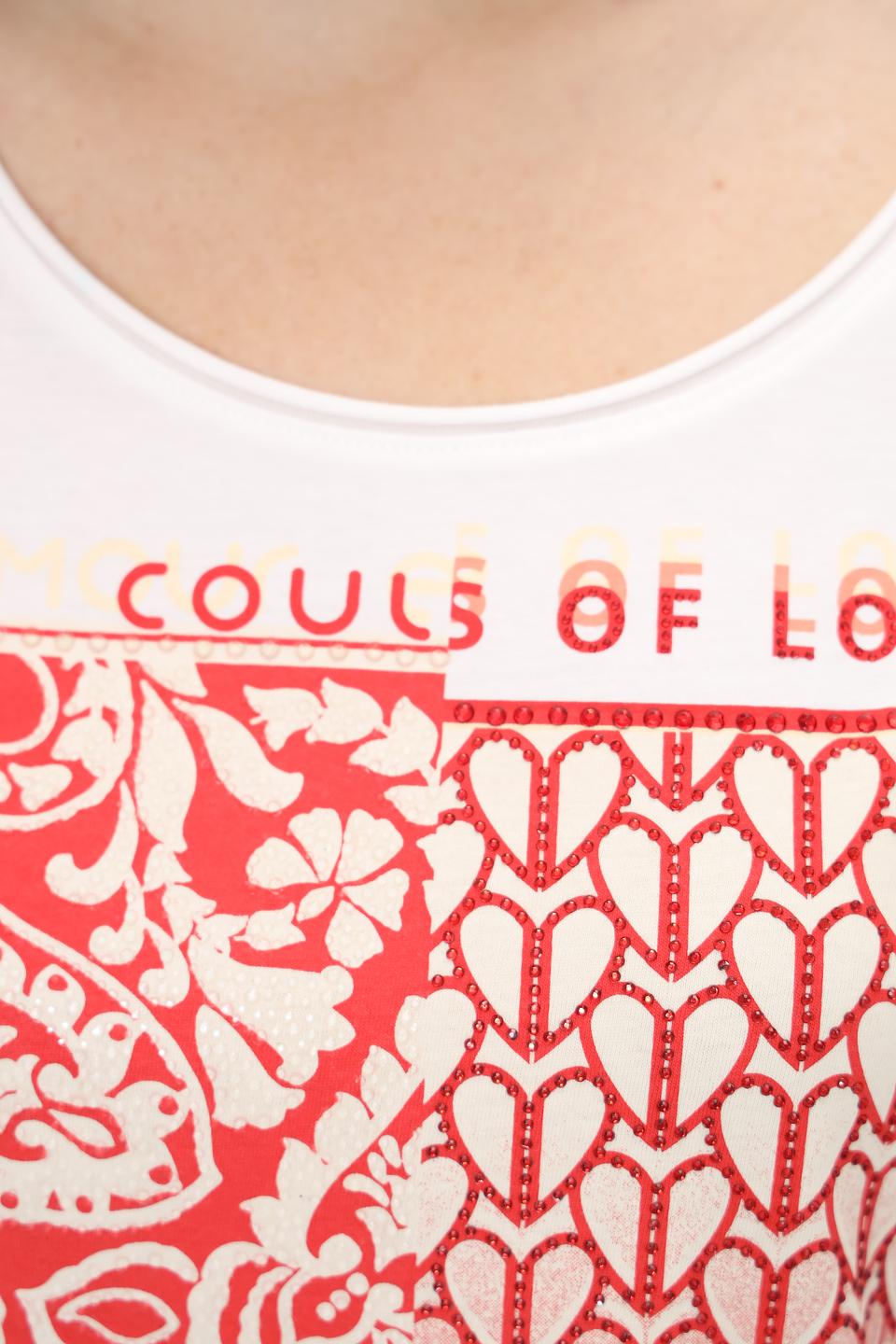 Футболка Oui с принтом красный