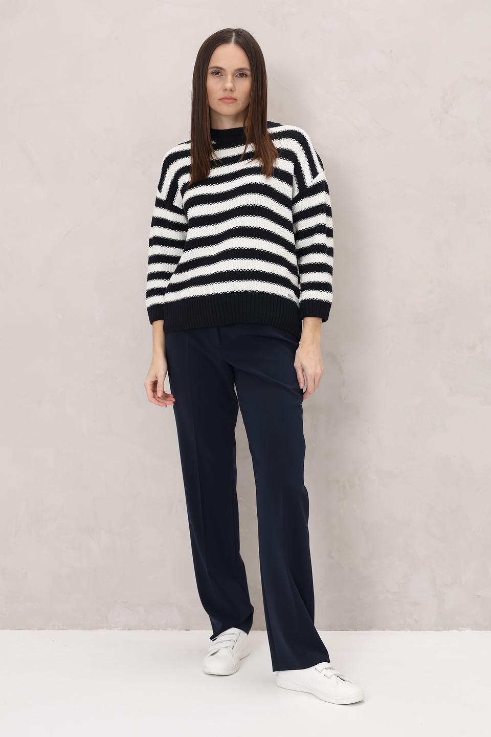 Брюки классические Bianca темно-синие