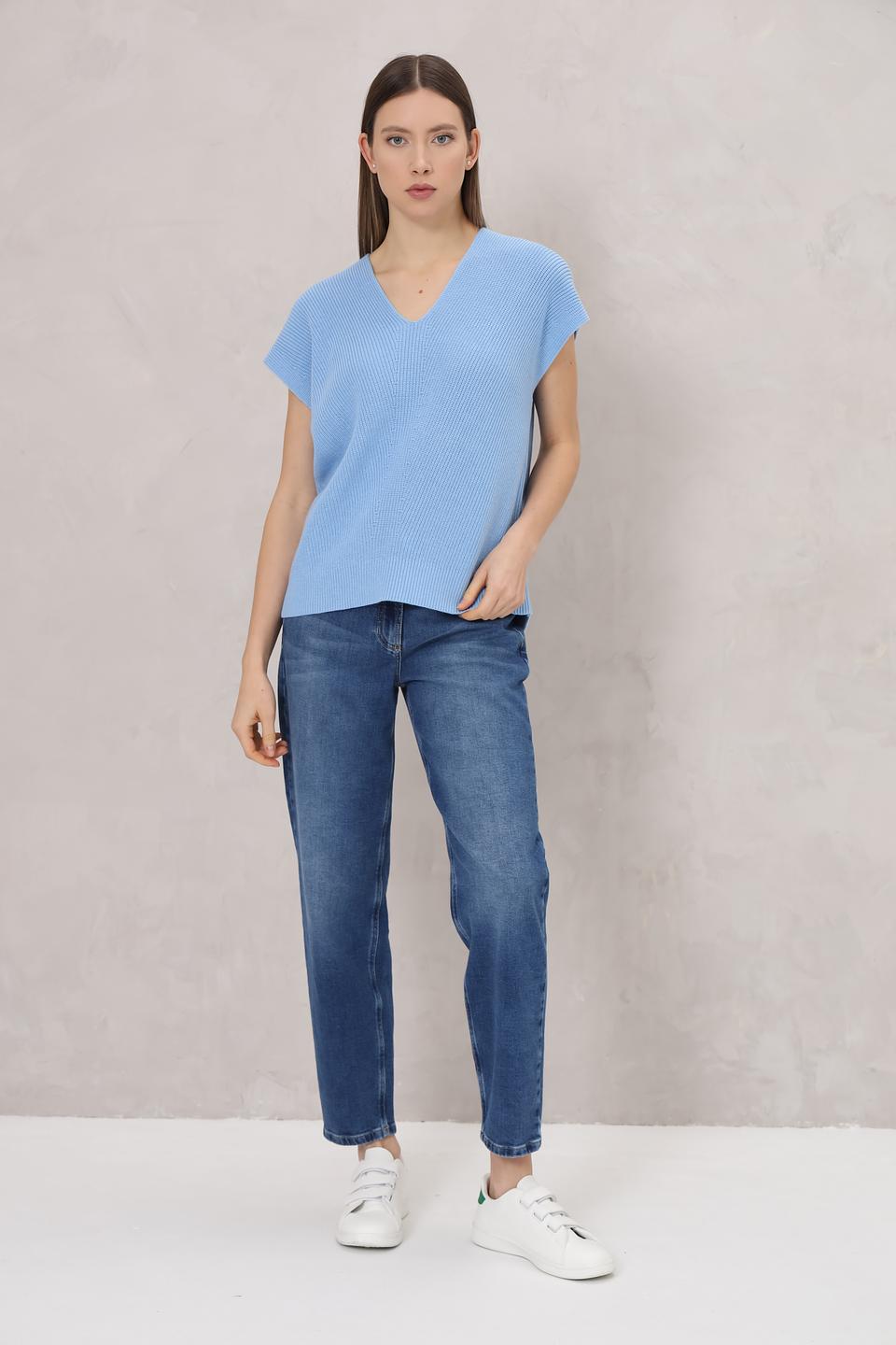 Жилет Tom Tailor голубой вязаный