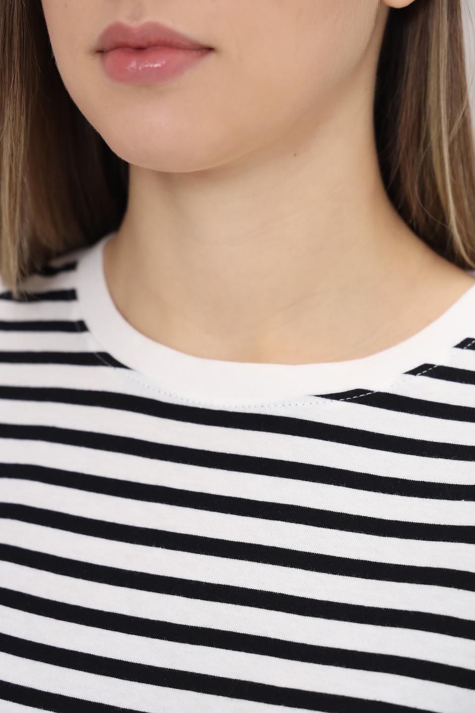 Футболка Tom Tailor в полоску чёрно-белая