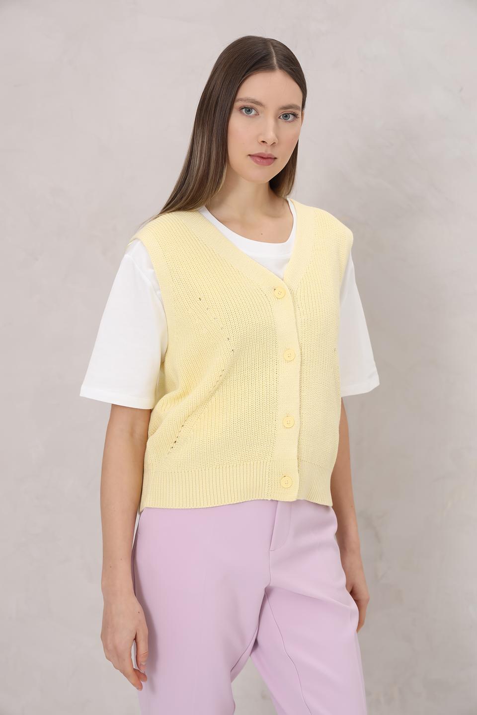 Жилет Tom Tailor denim светло-жёлтый