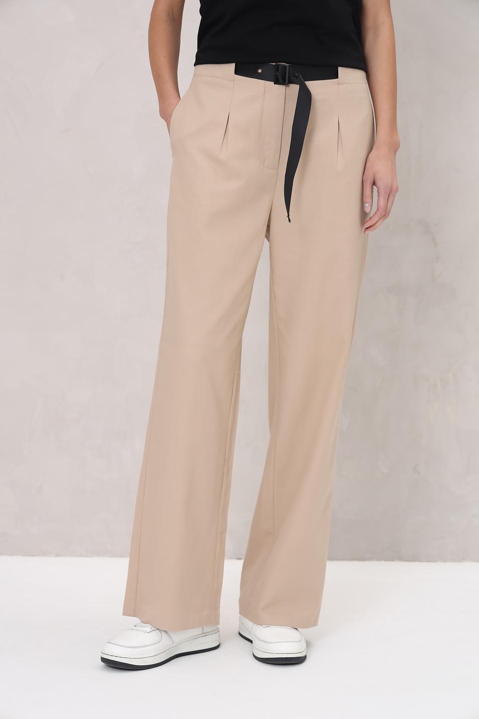 Брюки UNQ бежевые с поясом
