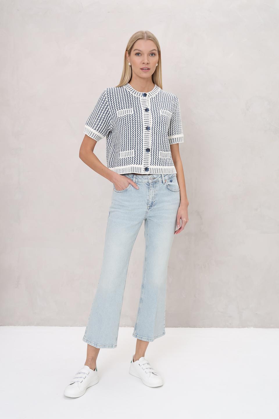 Джинсы Oui клеш светло-голубые