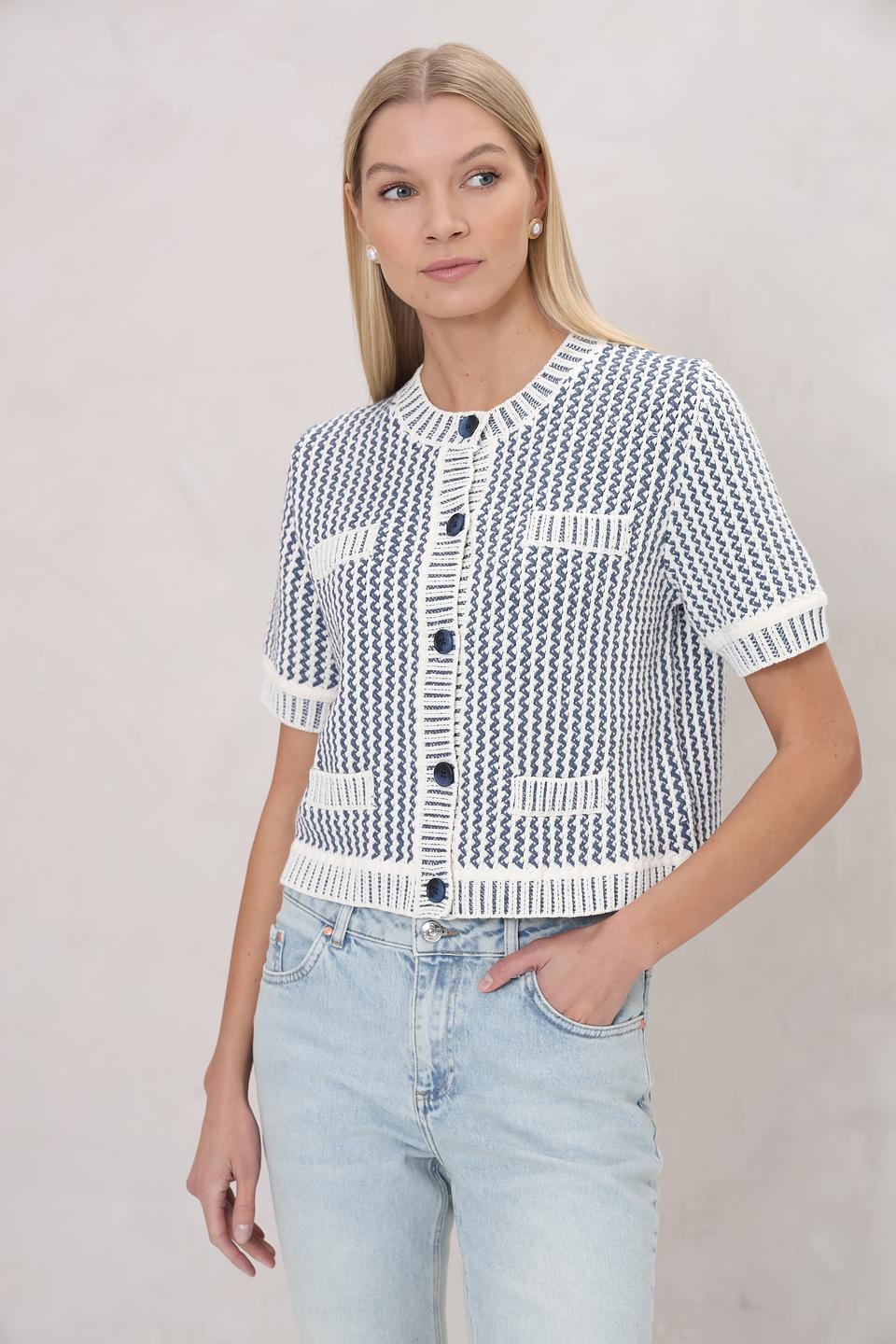 Жакет Oui с узором в полоску