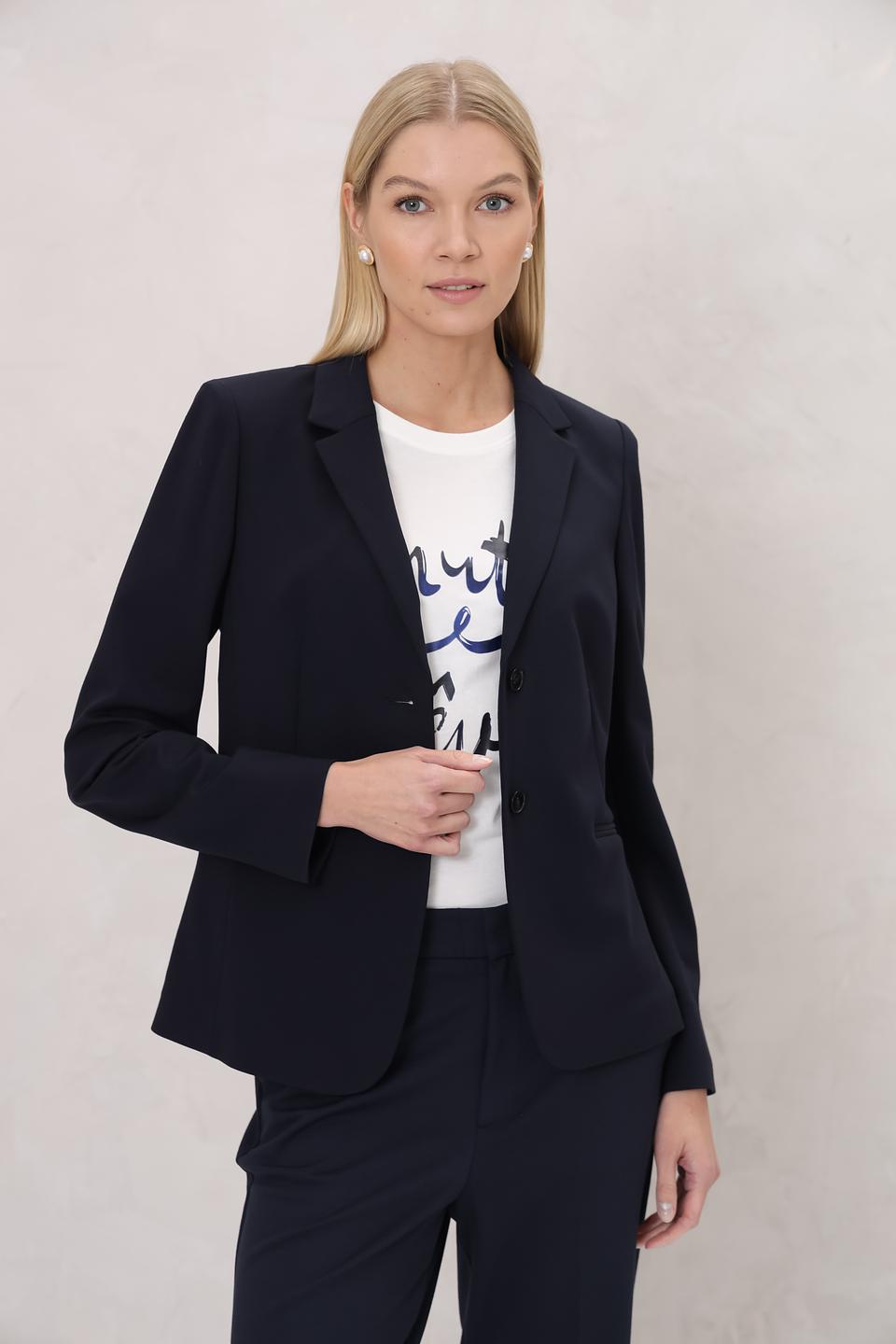 Жакет Oui приталенный тёмно-синий