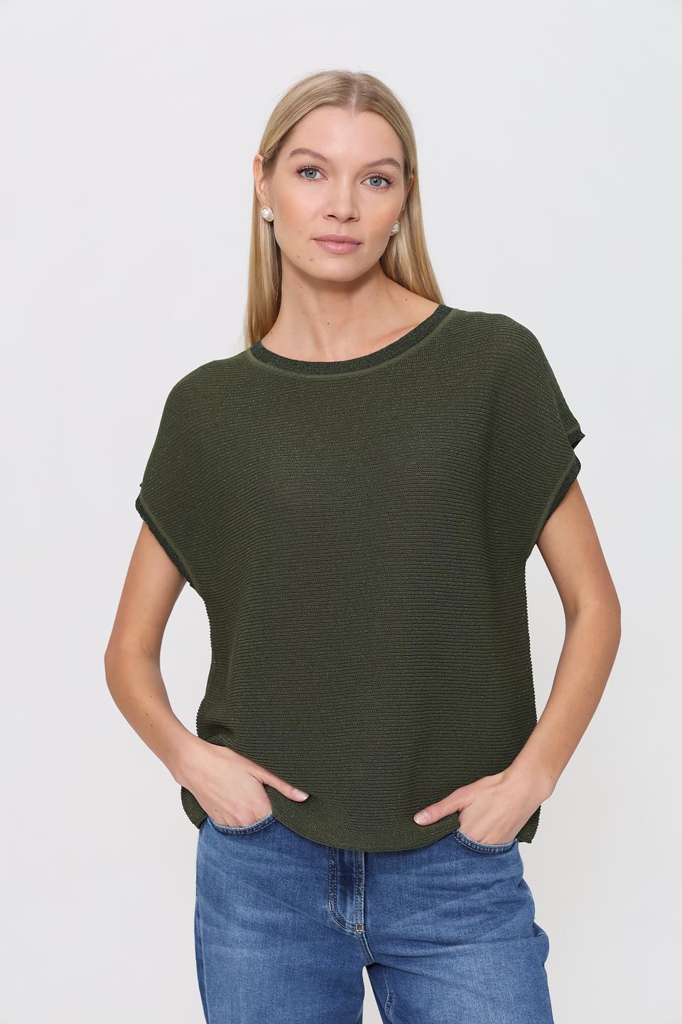 Пуловер Pezzo с рукавами 3/4, хаки