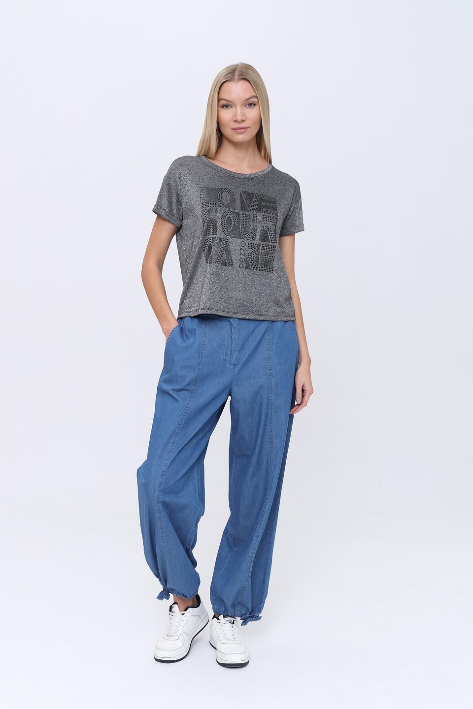 Футболка Pezzo с логотипом серая