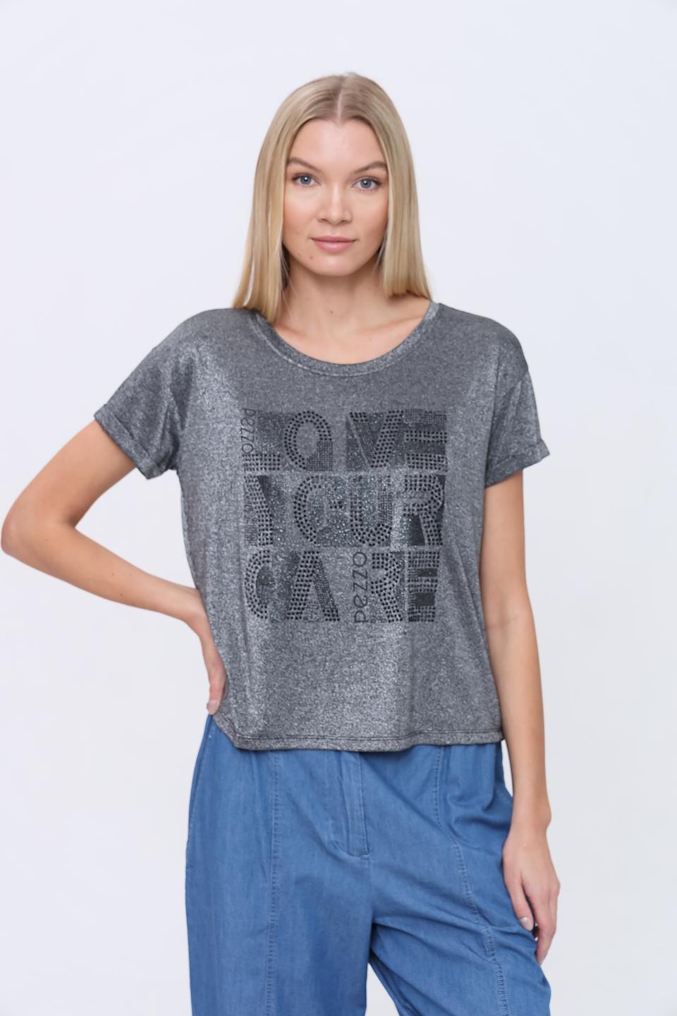 Футболка Pezzo с логотипом серая