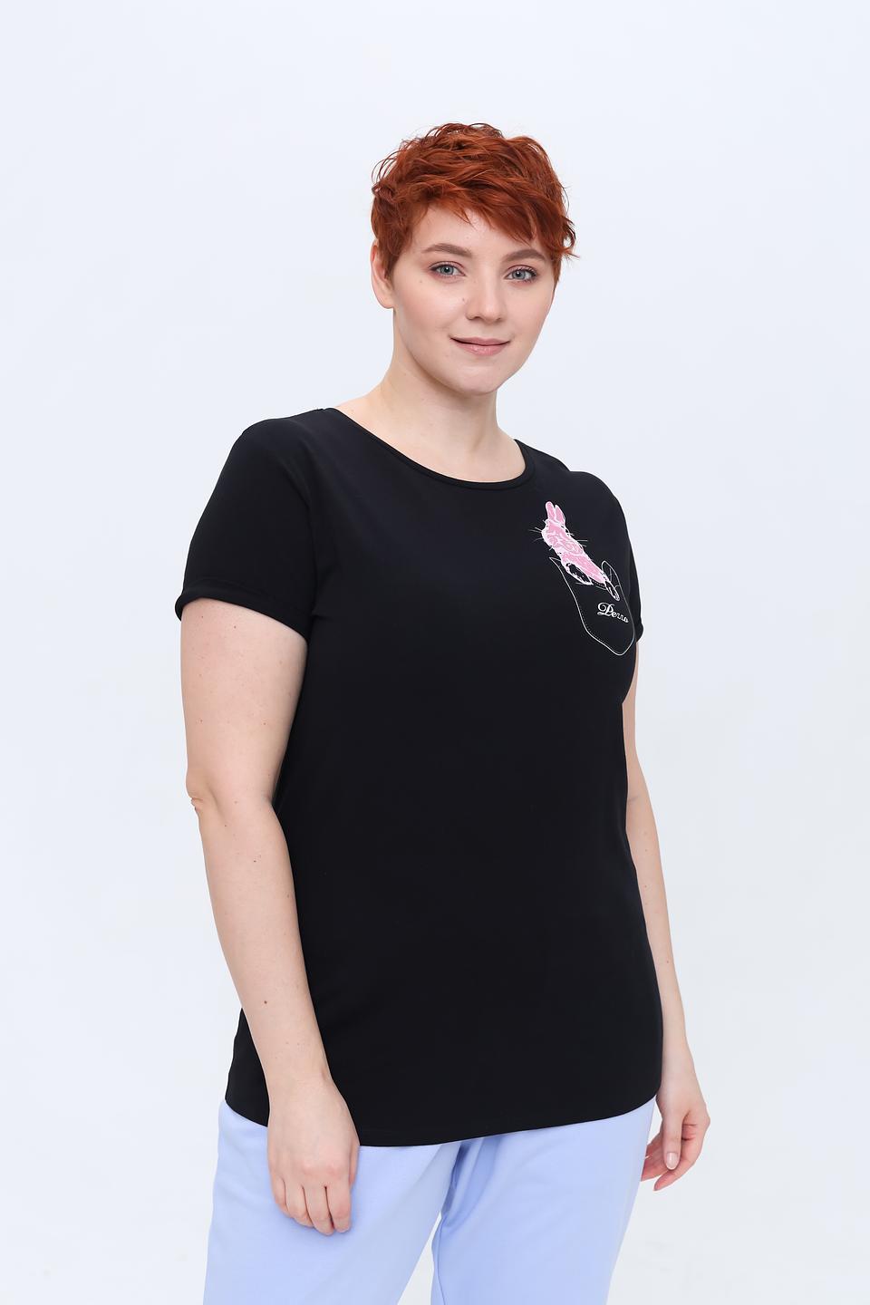 Футболка Pezzo с принтом чёрная