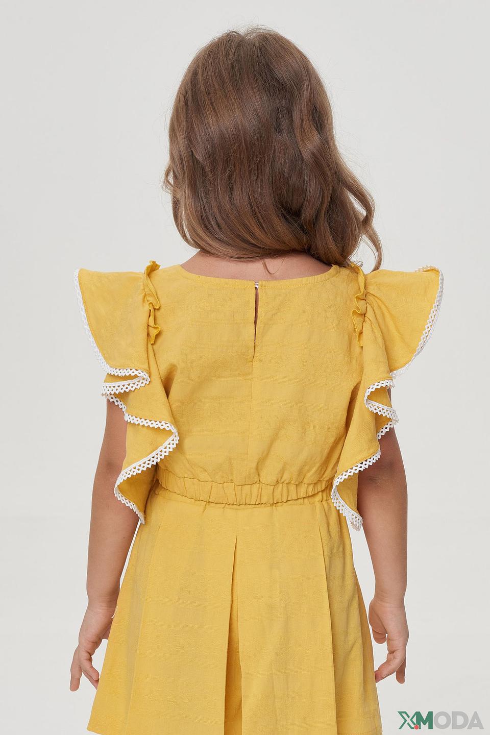 Блуза Choupette дев. с вышивкой жёлтая
