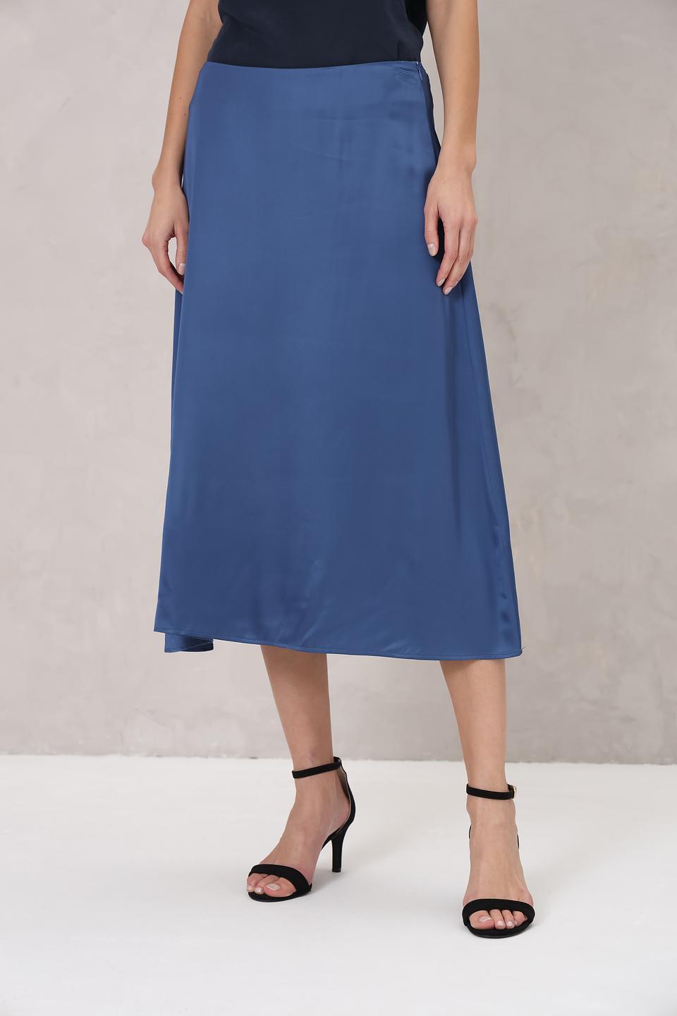 Юбка Marc O Polo атласная синяя