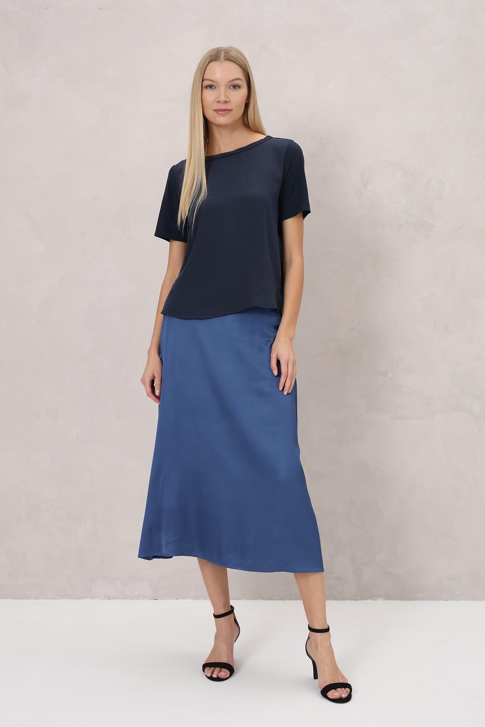 Юбка Marc O Polo атласная синяя