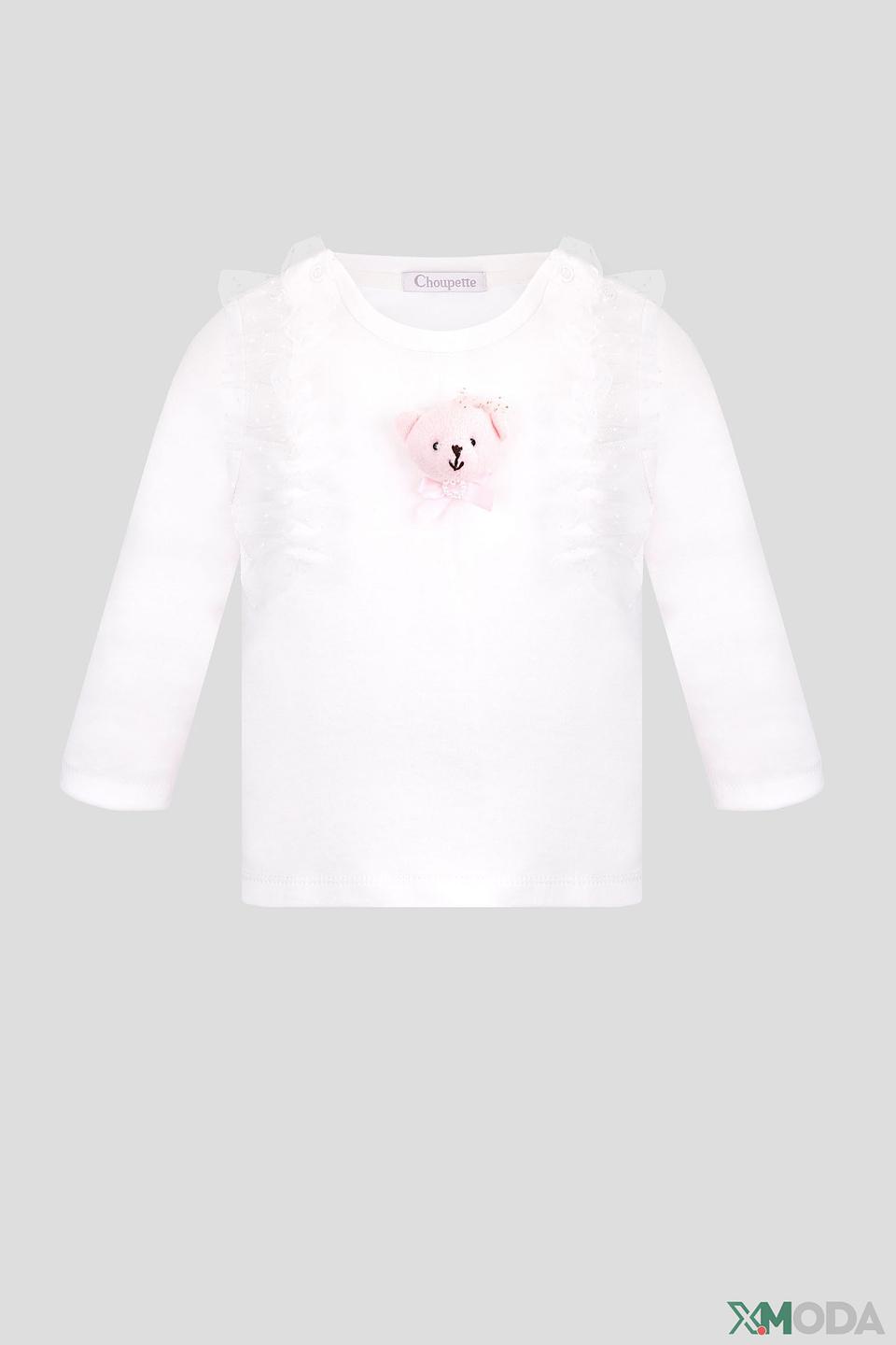 Джемпер Choupette дев. с мишкой белый