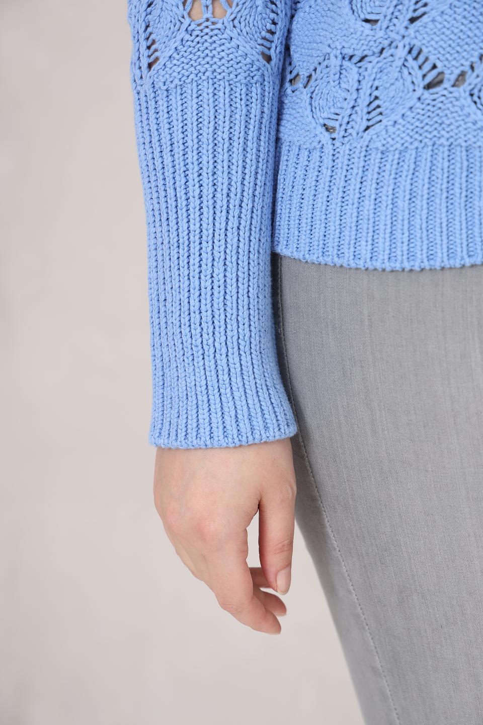 Пуловер Gerry Weber голубой ажурный