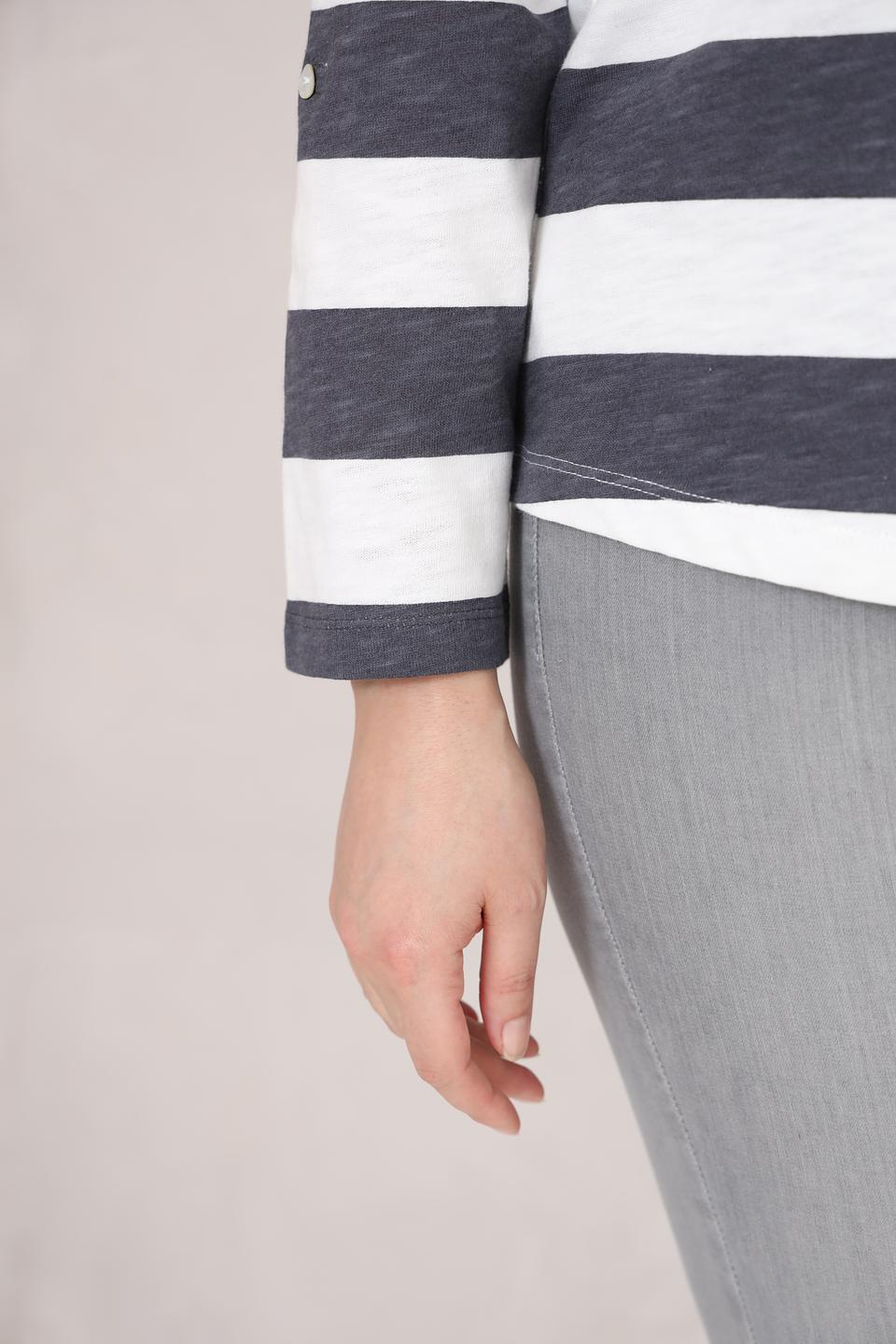 Лонгслив Via Appia в полоску с принтом