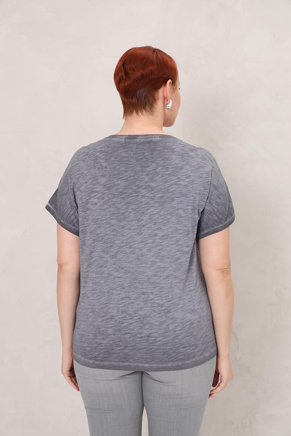 Футболка Via Appia с принтом серый