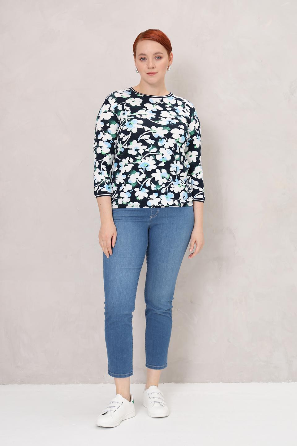 Пуловер Rabe collection с цветочным принтом