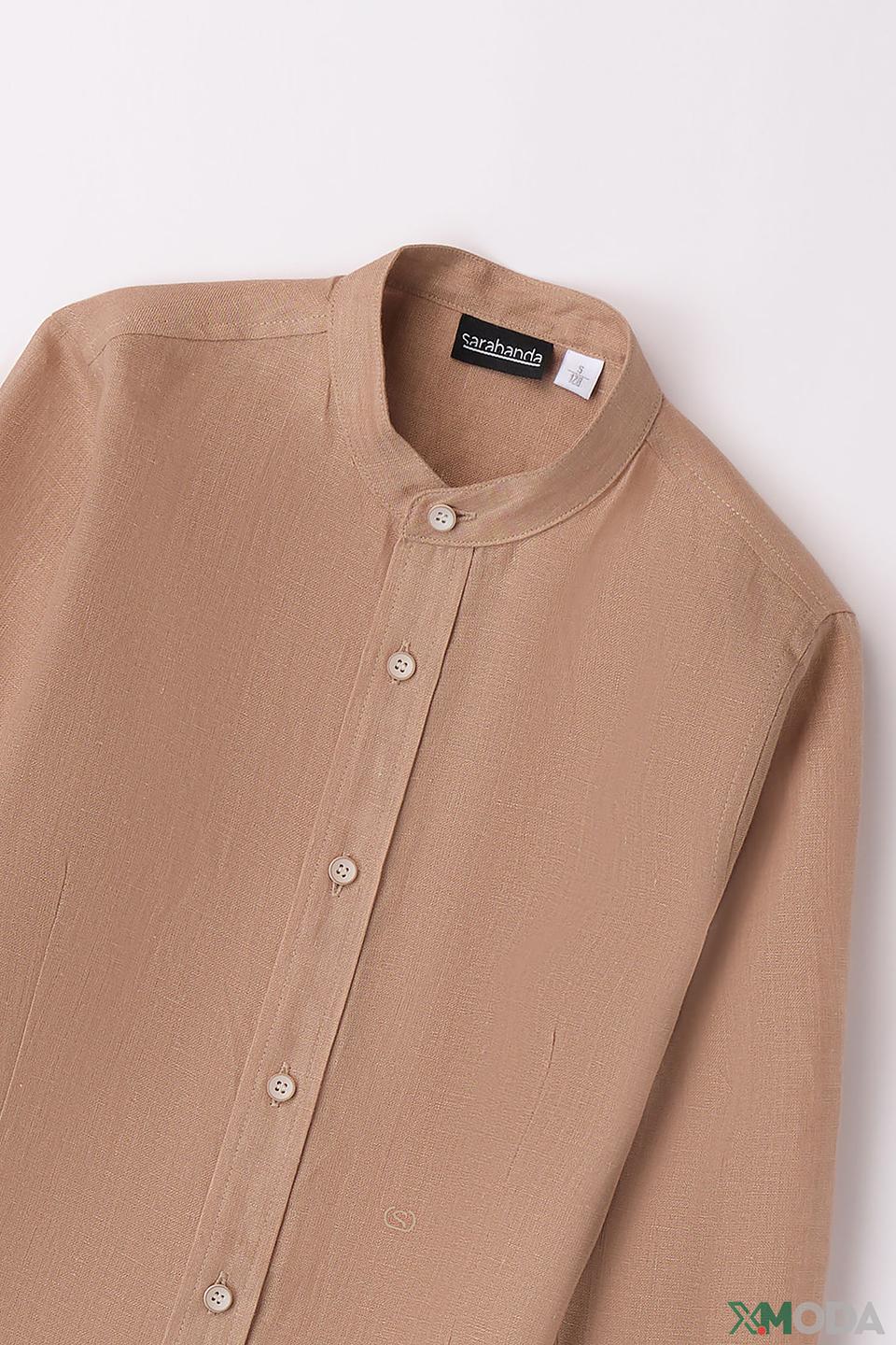Рубашка Sarabanda лён коричневый