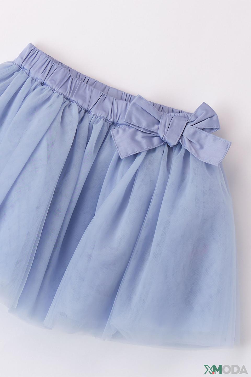 Юбка Ido детская голубая с бантом
