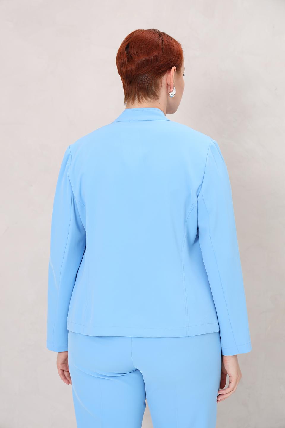 Жакет Frank Walder голубой приталенный