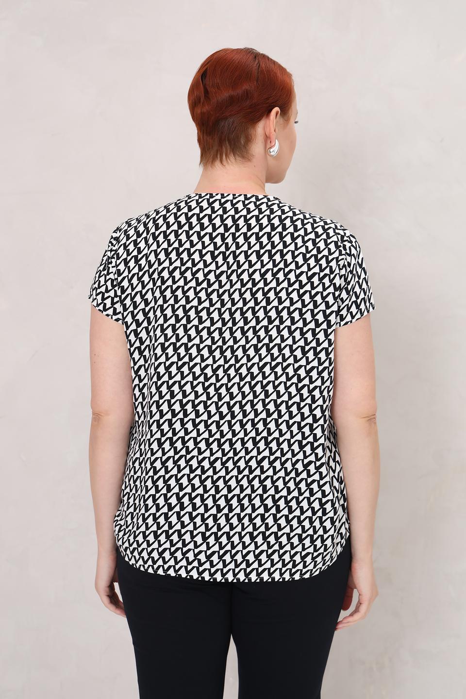 Блуза Gerry Weber в чёрно-белую клетку