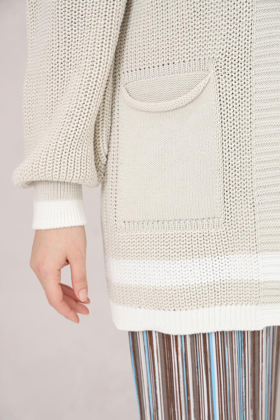 Жакет Frapp вязаный бежевый