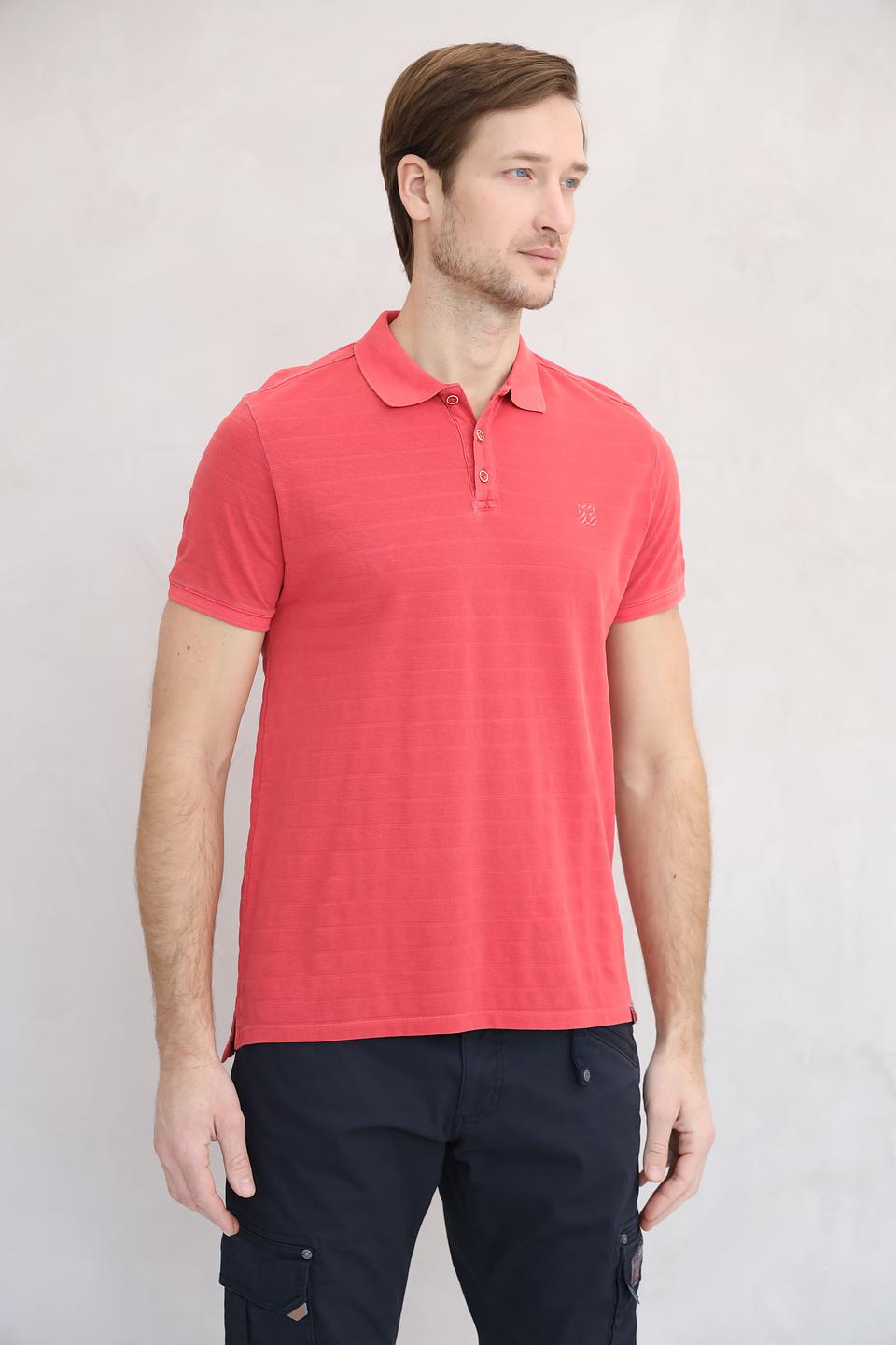 Поло Time Zone, кораллового цвета