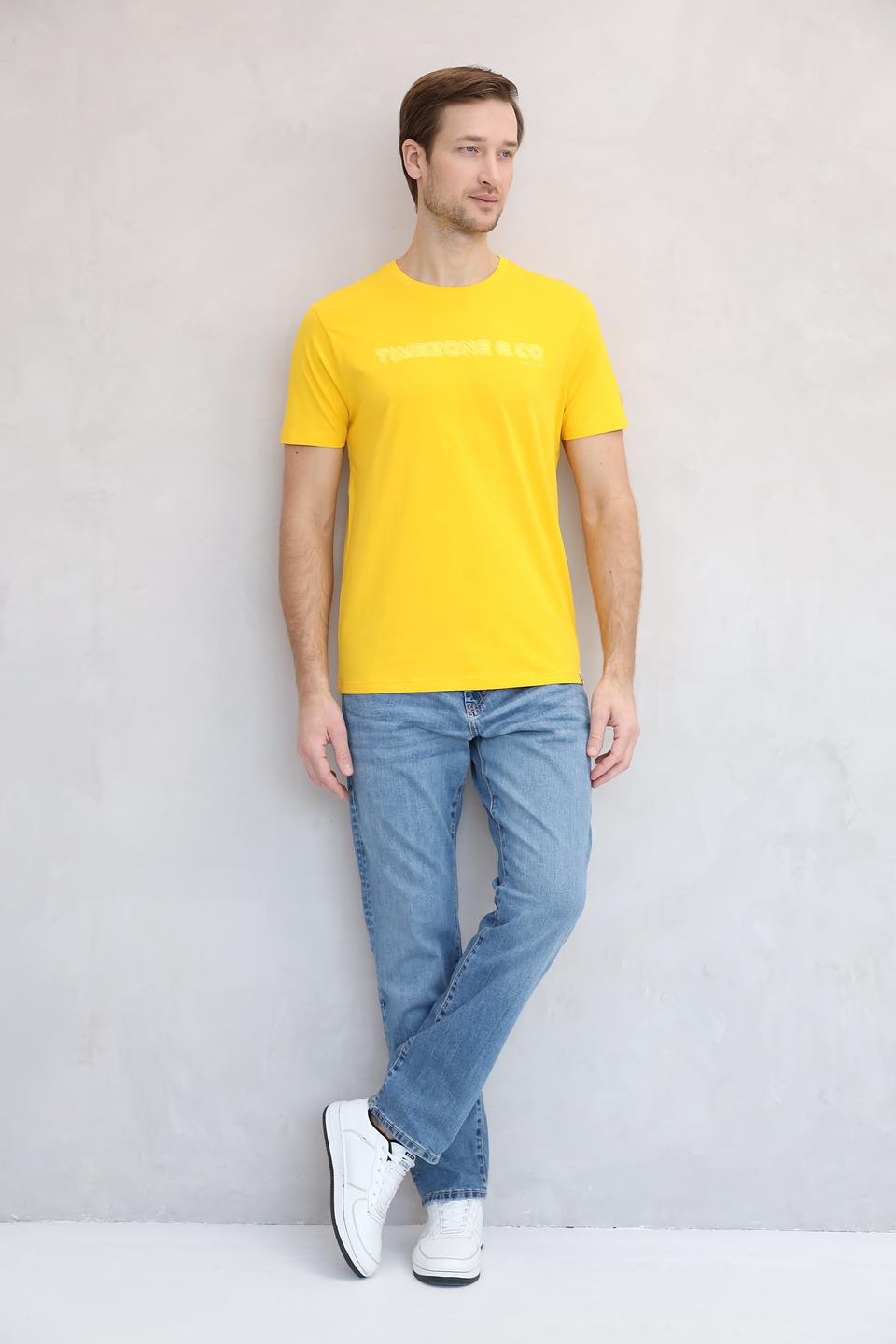 Футболка Time Zone с логотипом жёлтая